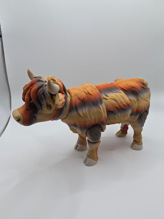 Highland Cow Articulated Flexi Farm Animal