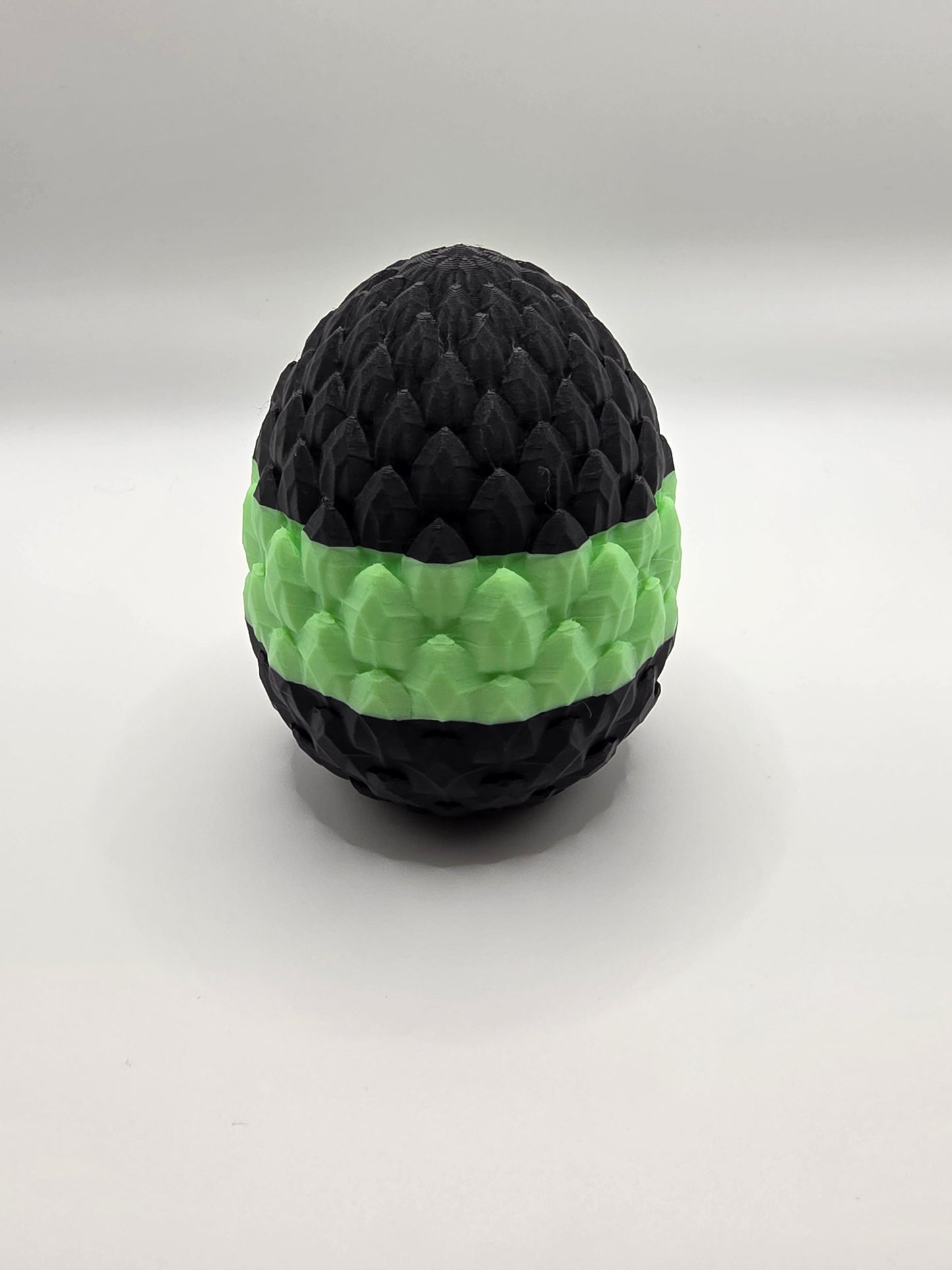 Crystal Baby Dragon's With Egg - Articulated 3D Printed Collectable - Glow Green and Black
