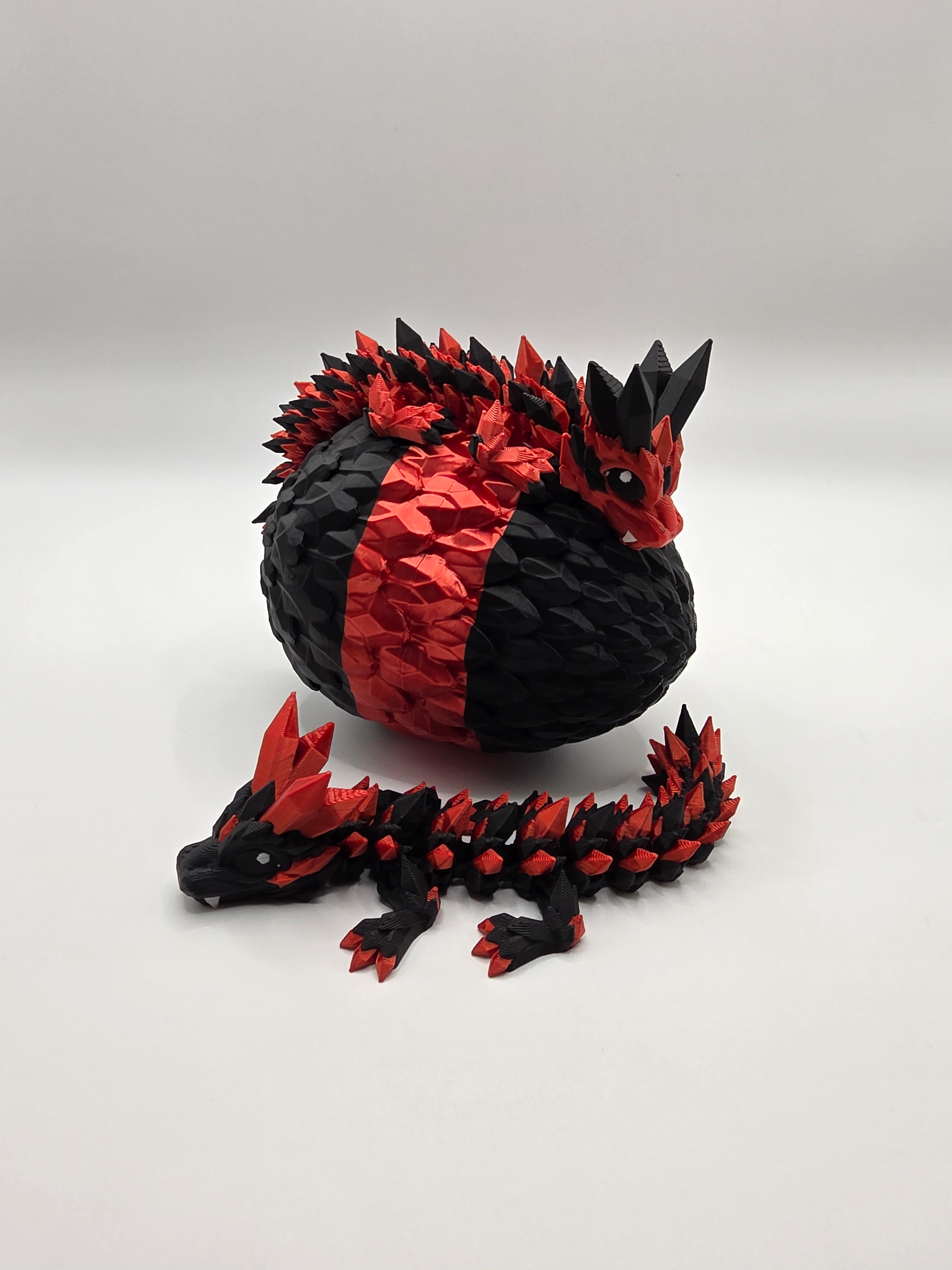 Crystal Baby Dragons – Articulated Flexi Collectible – Red with Black