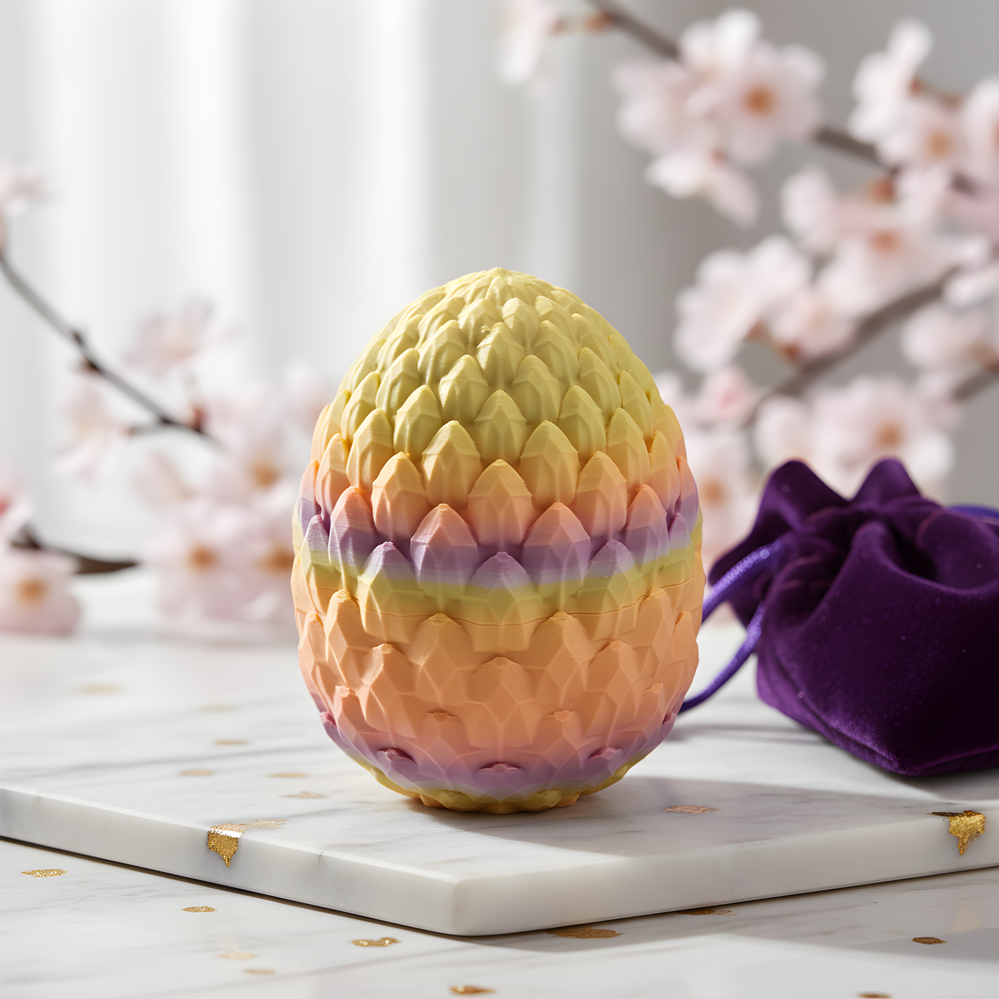 Crystal Baby Dragons With Egg - Articulated 3D Printed