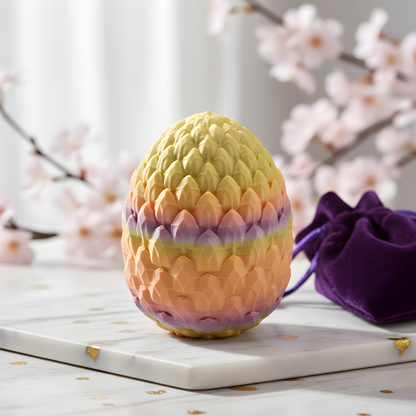 Crystal Baby Dragons With Egg - Articulated 3D Printed