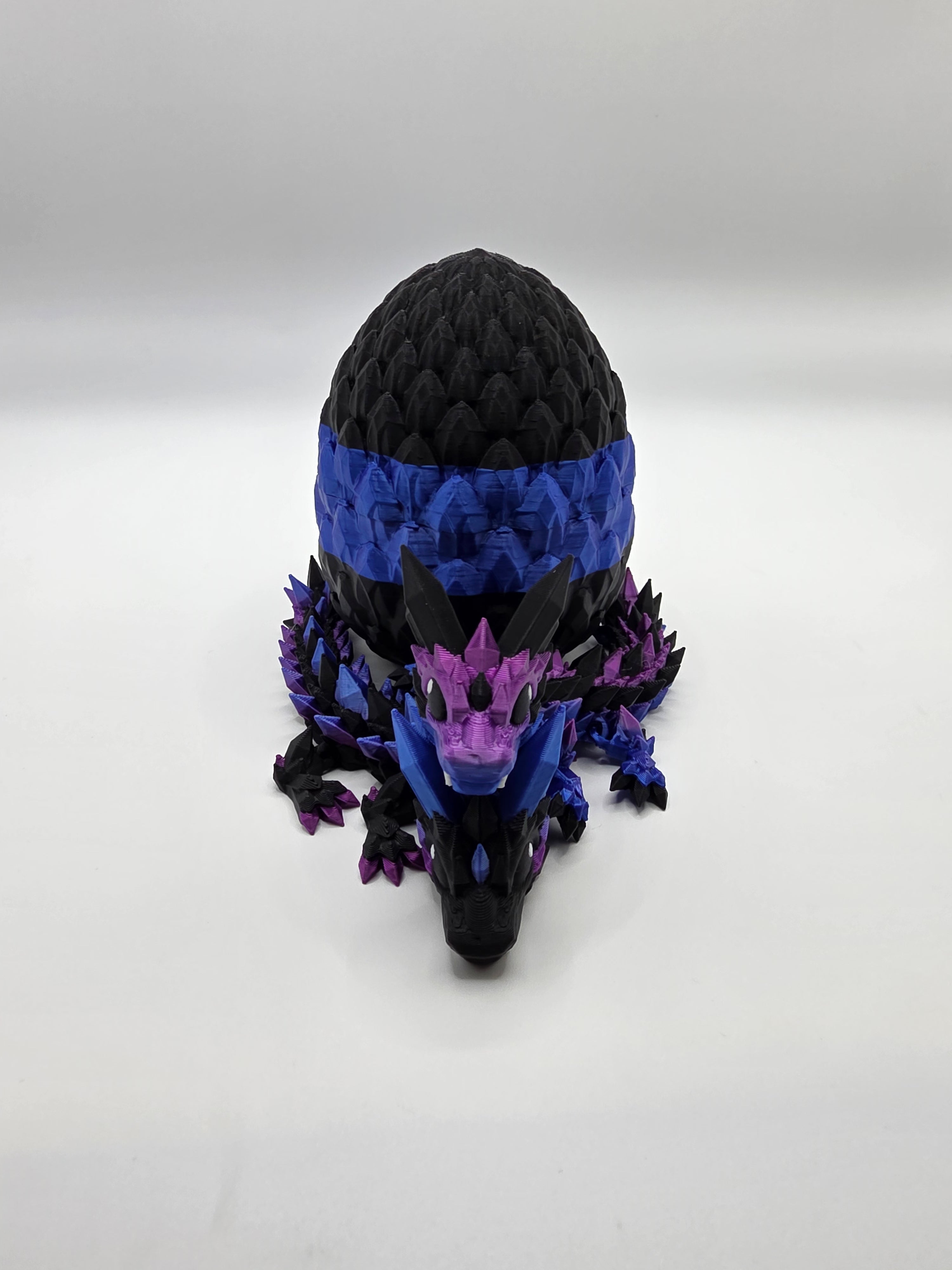 Crystal Baby Dragons – Articulated Flexi Collectible – Dual Purple and Blue with Black