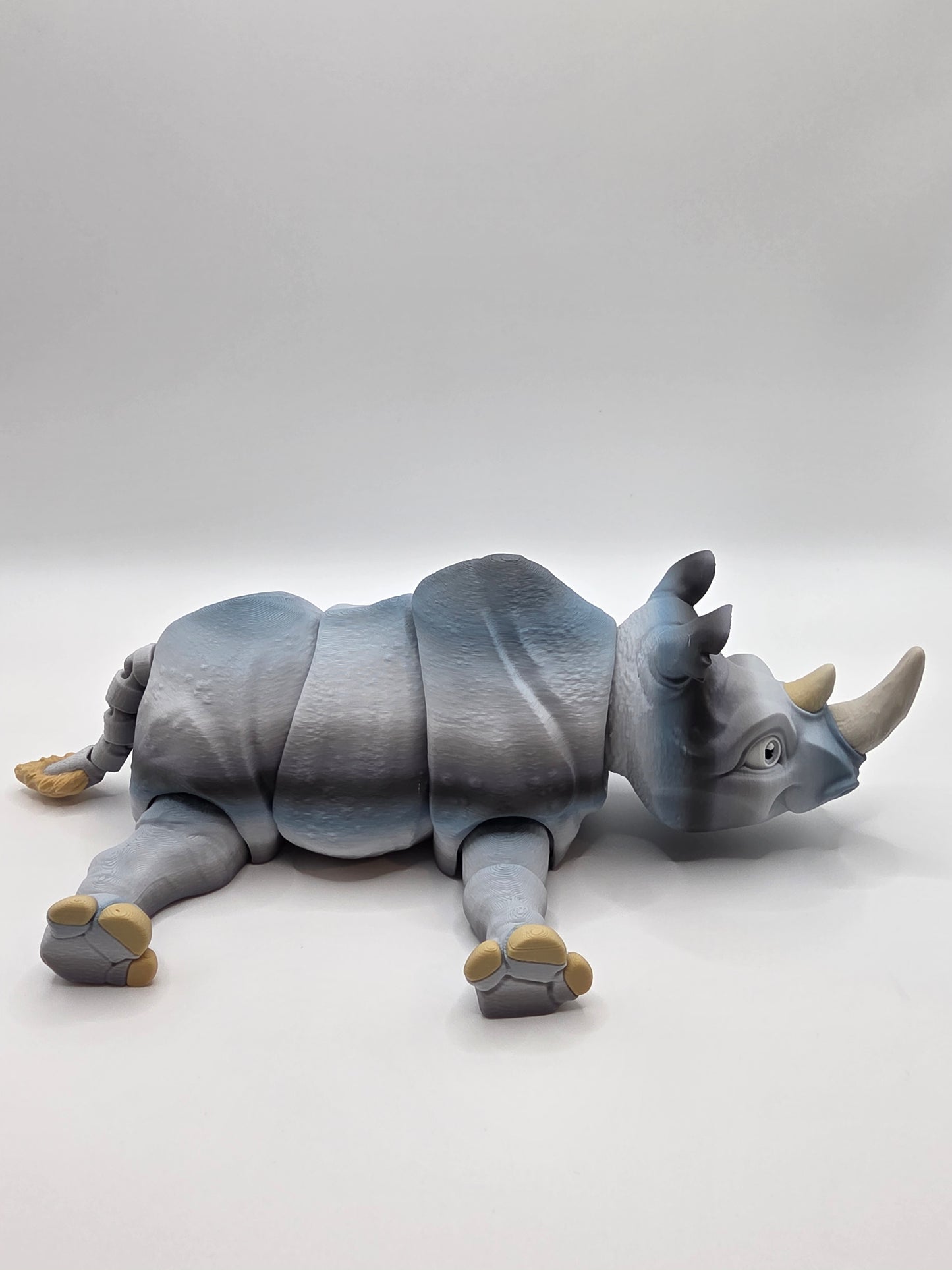 3D Printed Rhino - Articulated Figurine Animal