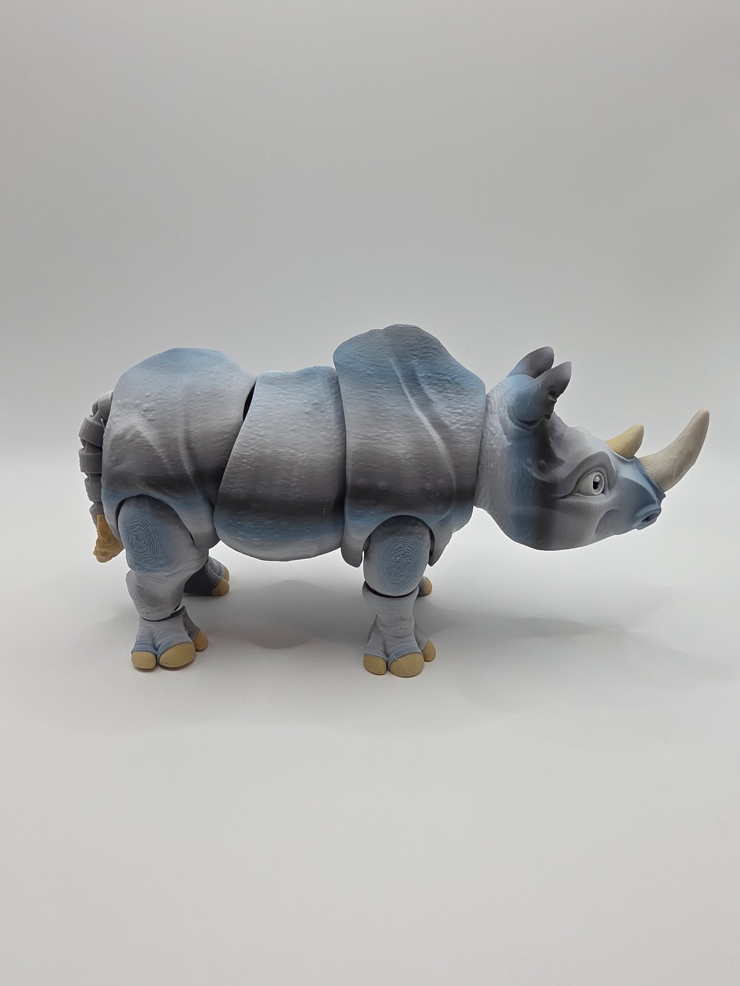 3D Printed Rhino - Articulated Figurine Animal