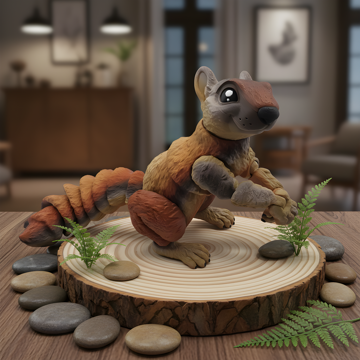 3D Printed Squirrel - Articulated Figurine Animal