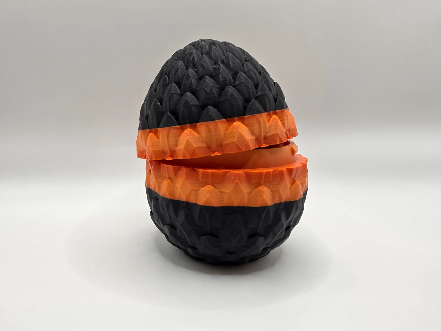 Halloween Themed Crystal Baby Dragon's With Egg - Articulated 3D Printed Collectable - Orange and Black