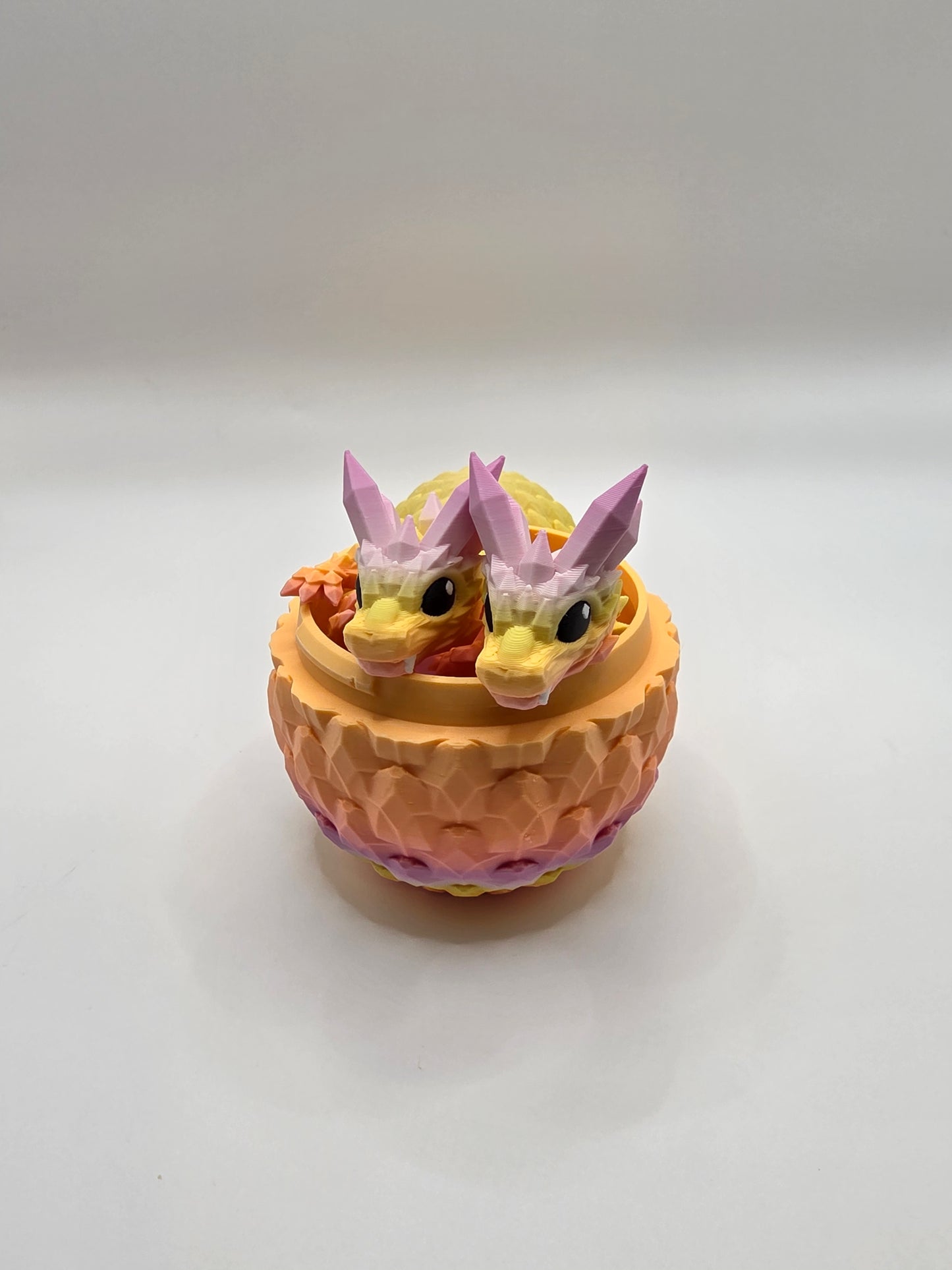 Crystal Baby Dragons With Egg - Articulated 3D Printed
