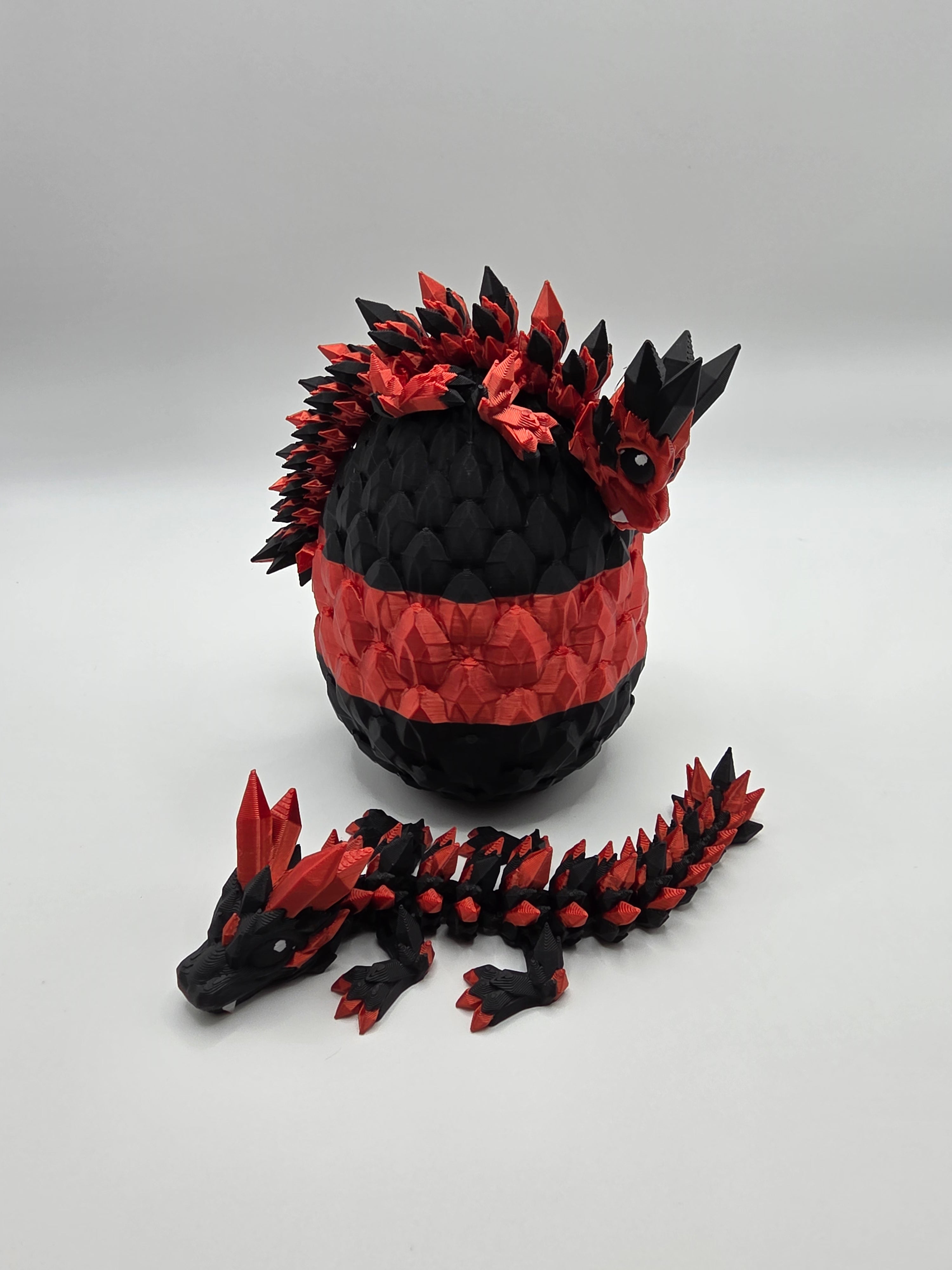 Crystal Baby Dragons – Articulated Flexi Collectible – Red with Black