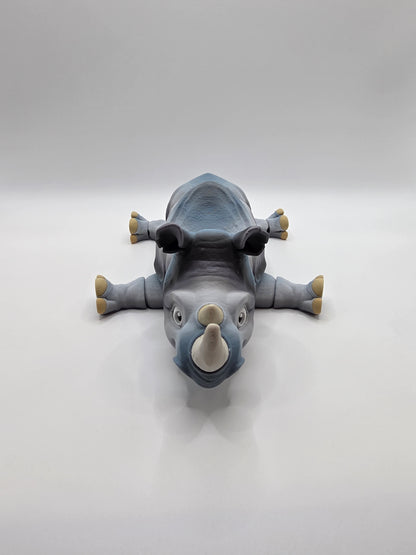 3D Printed Rhino - Articulated Figurine Animal