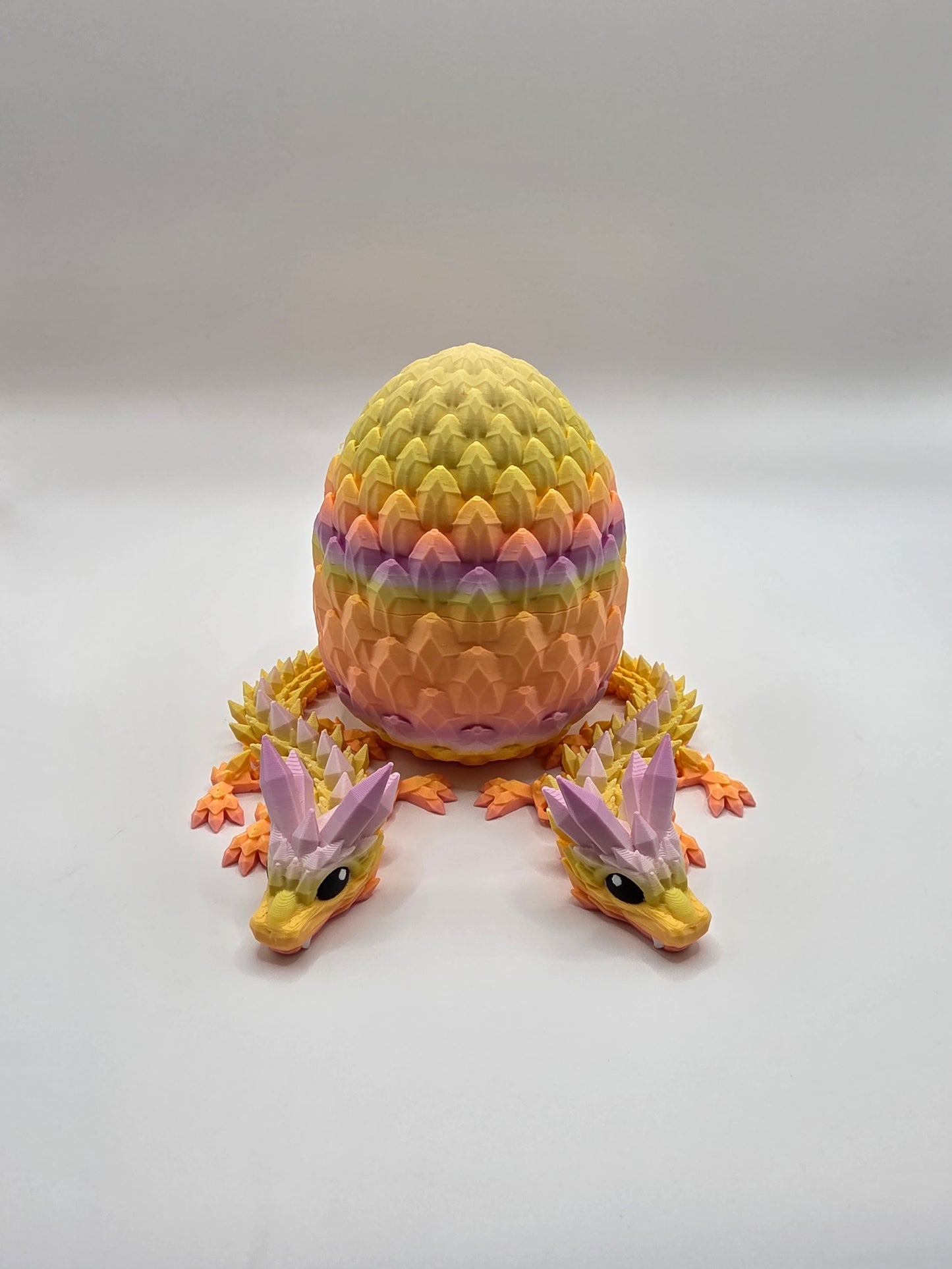 Crystal Baby Dragons With Egg - Articulated 3D Printed