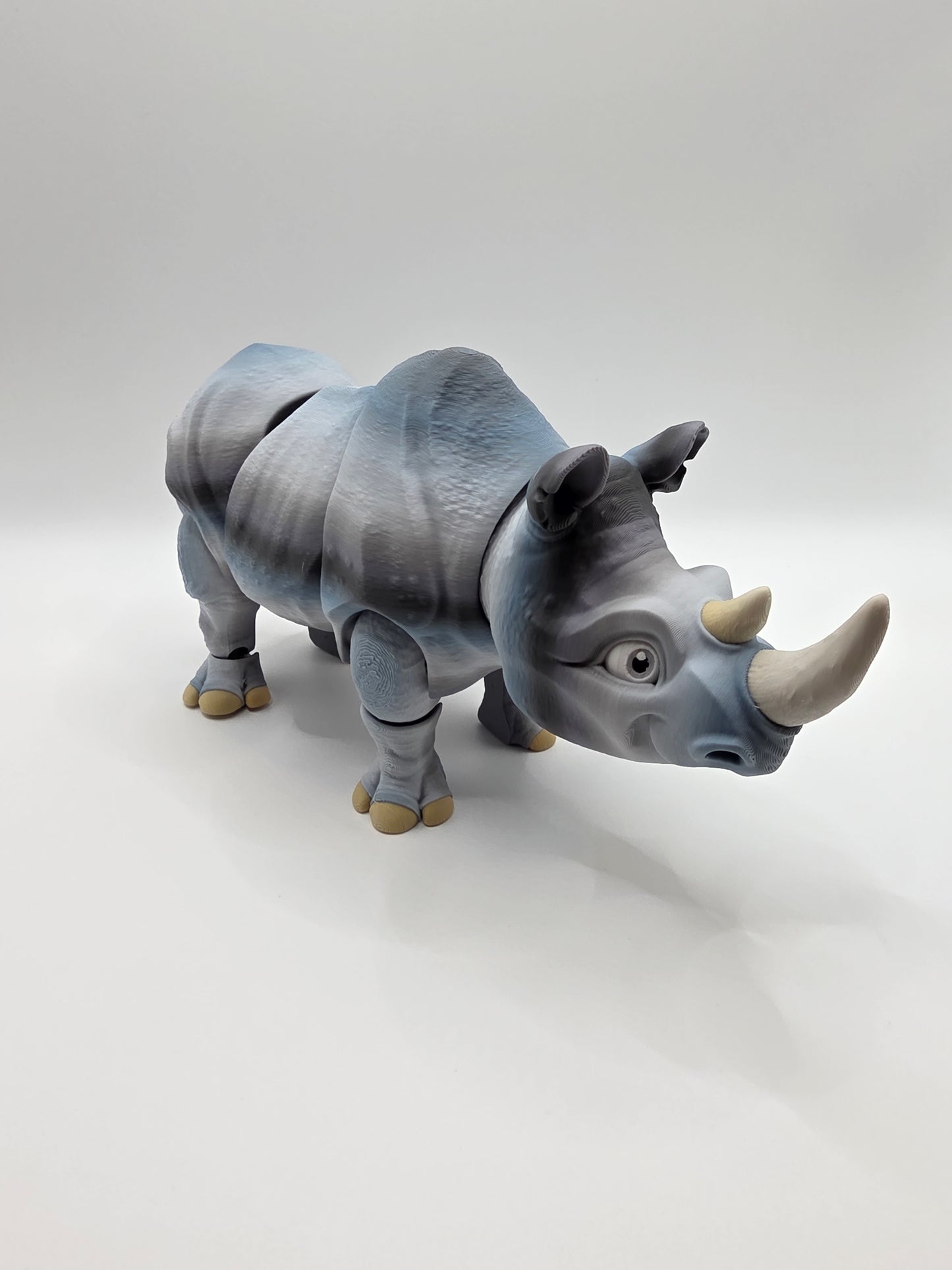 3D Printed Rhino - Articulated Figurine Animal