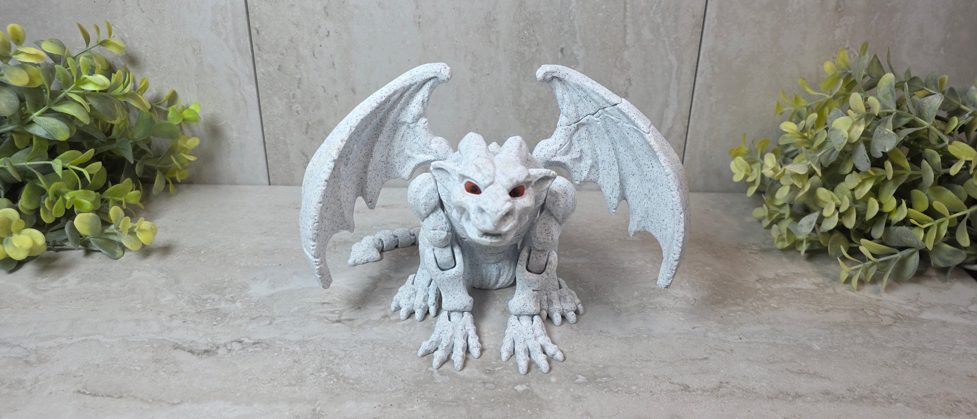 Articulated gargoyle statue, 3D printed by Redfin Prints