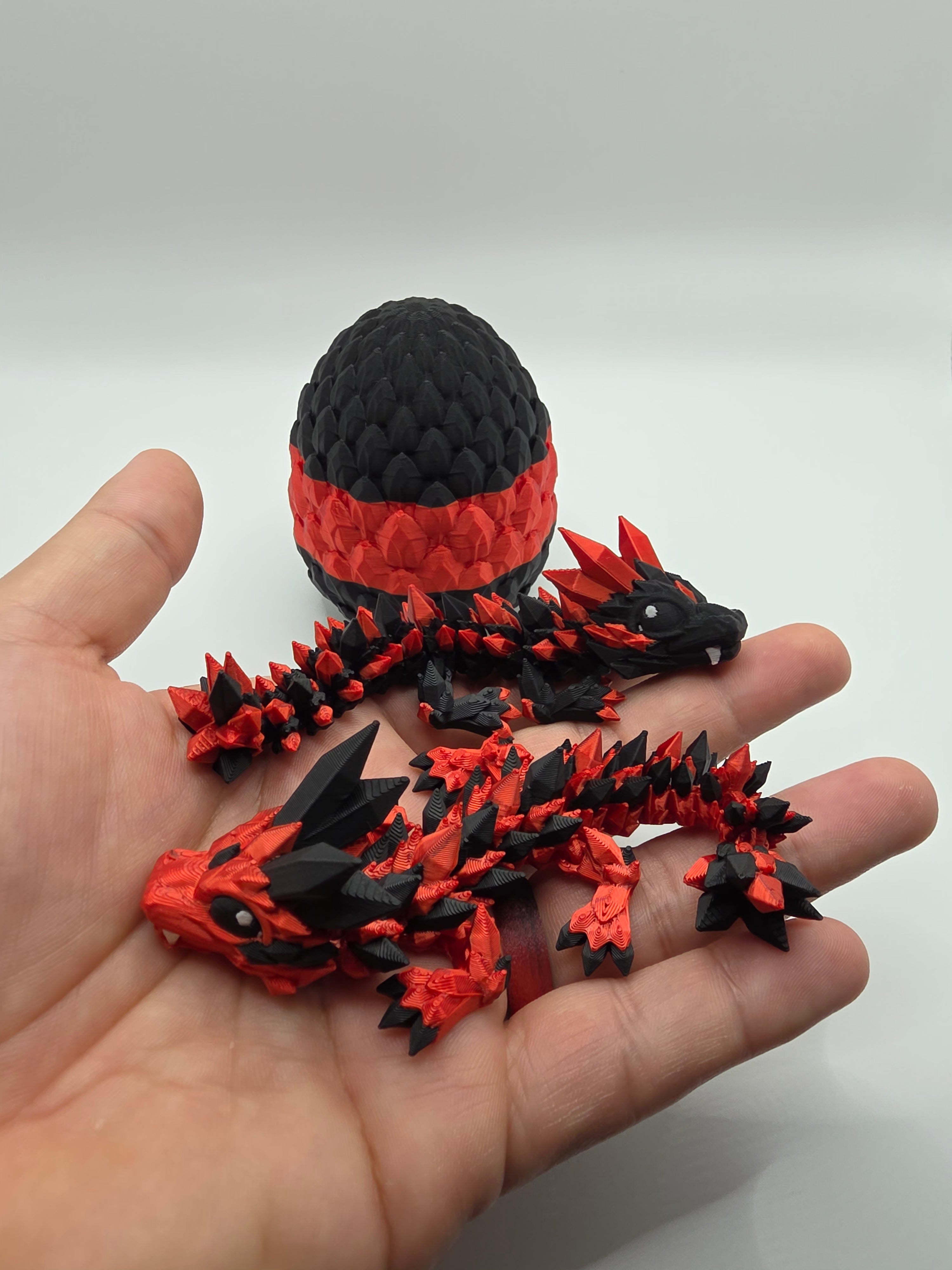 Crystal Baby Dragons – Articulated Flexi Collectible – Red with Black