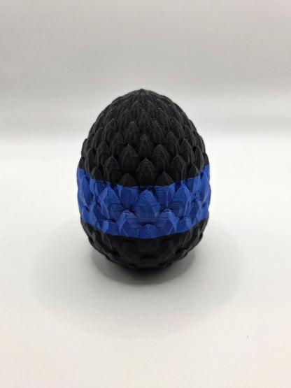 Crystal Baby Dragon's With Egg - Articulated 3D Printed Collectable - Dual Purple-Blue With Black