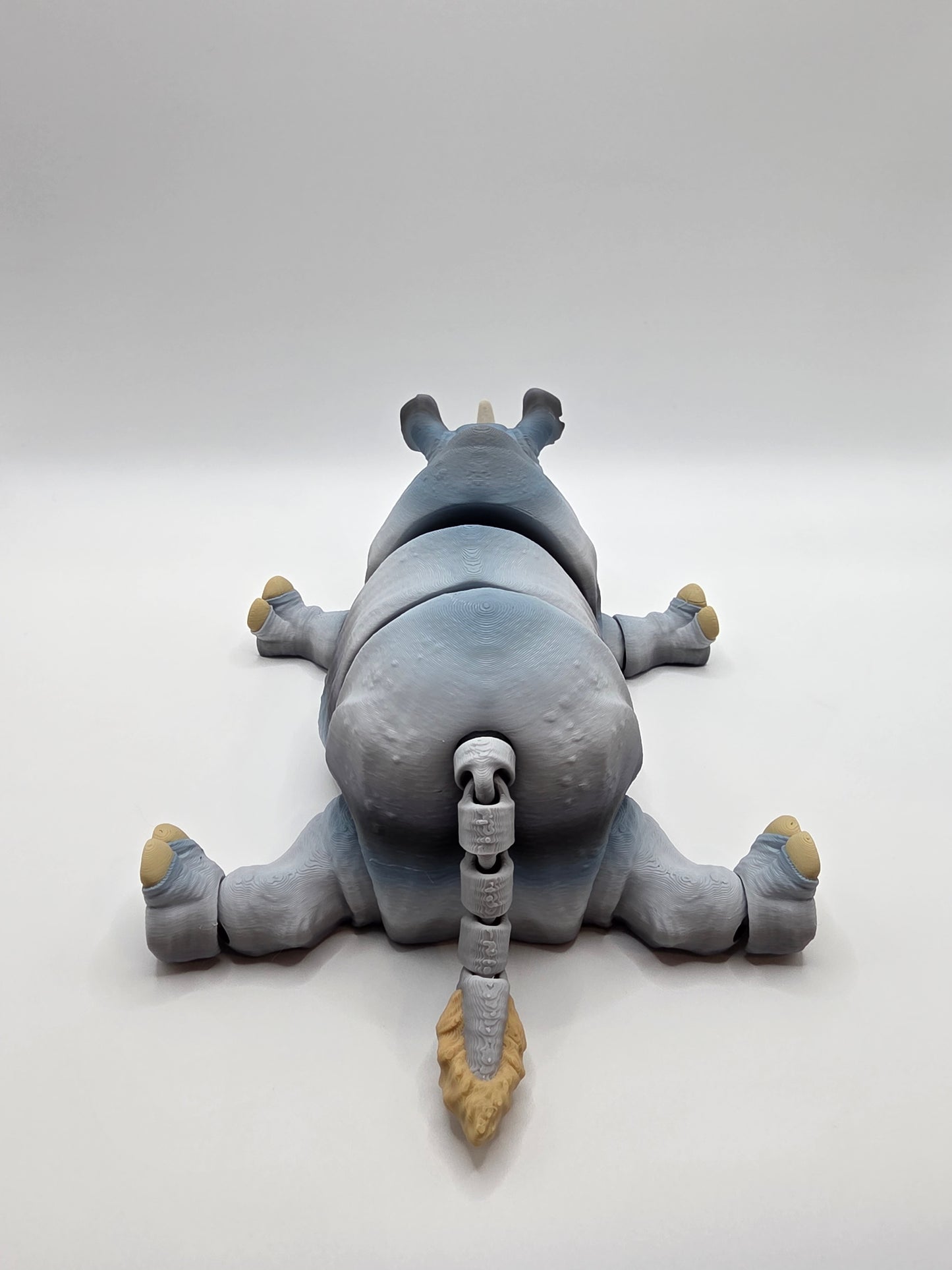 3D Printed Rhino - Articulated Figurine Animal