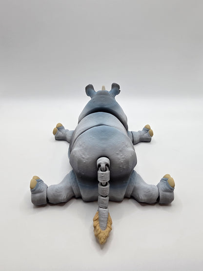 3D Printed Rhino - Articulated Figurine Animal