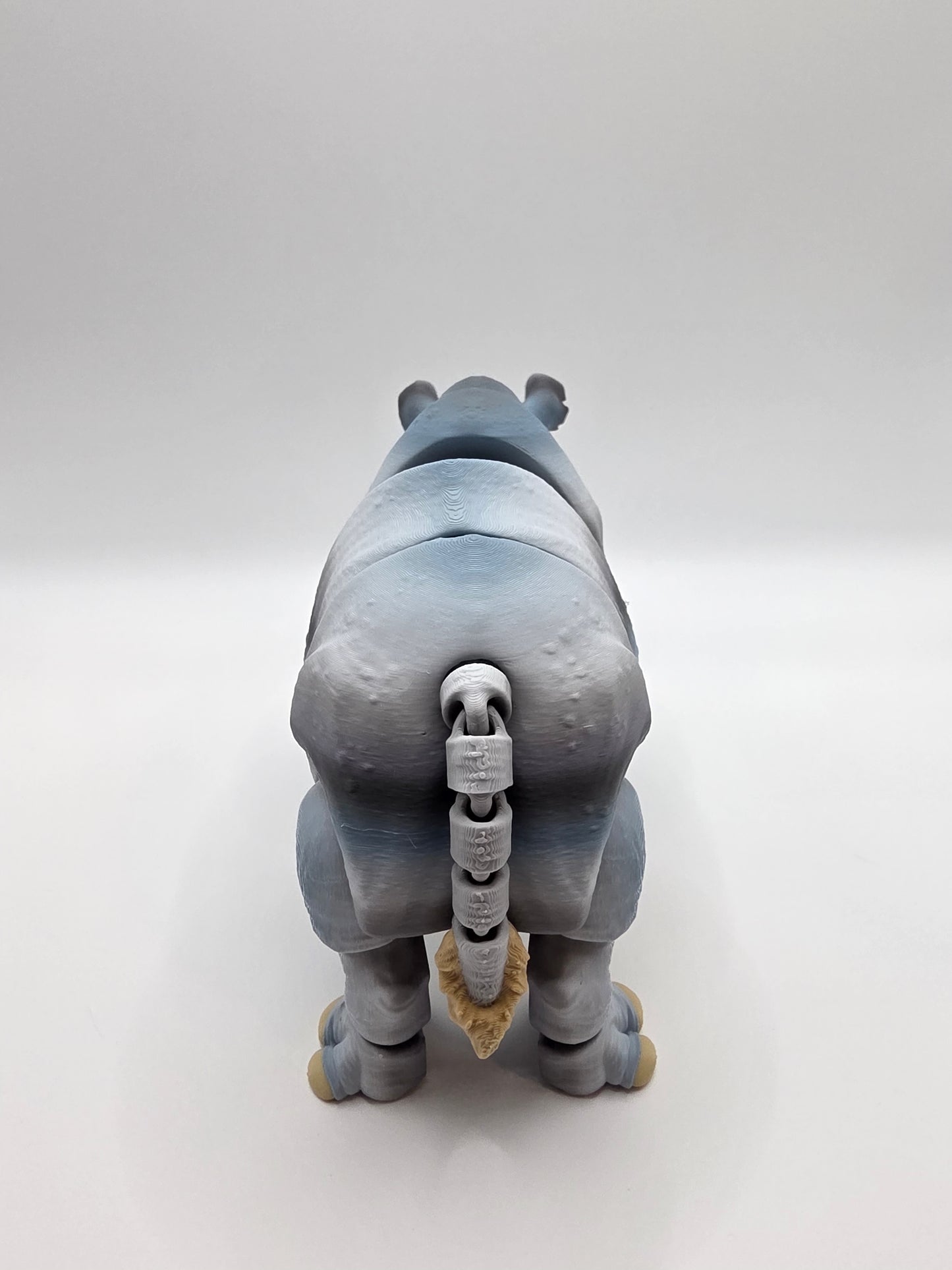 3D Printed Rhino - Articulated Figurine Animal