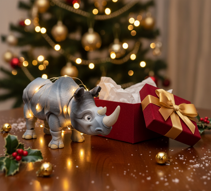 3D Printed Rhino - Articulated Figurine Animal